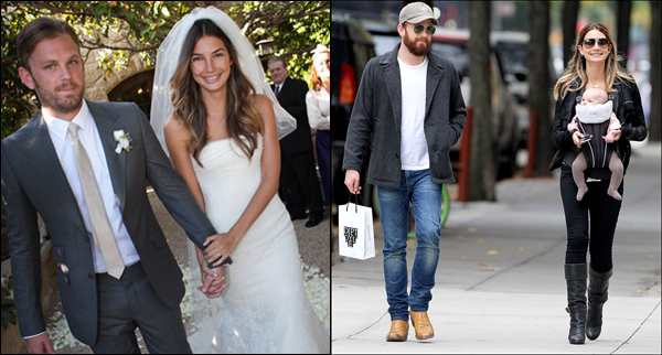 At their wedding in May 2011 (left); with baby Dixie in October 2012